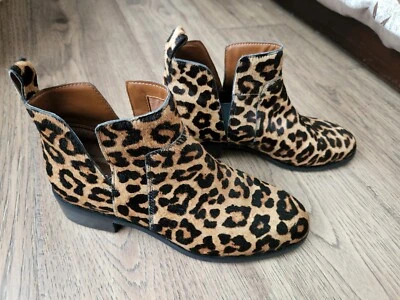 Botines Franco Sarto Estampado Leopardo Mujer EE. UU. TALLA 8 UK 6 EU 39 Cabello Camel Bernie Foto 1 de 4
