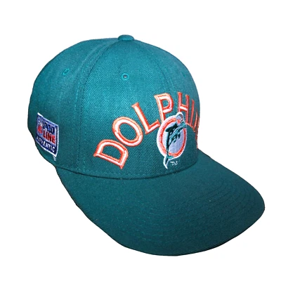 Sombrero ajustado vintage de los Miami Dolphins Sports Specialties talla 7 1/4 verde azulado NFL Foto 1 de 4