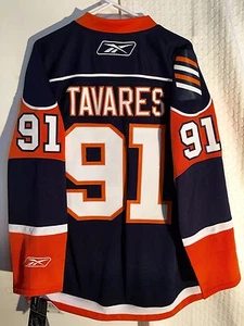 Maglietta Reebok Premier NHL New York Islanders John Tavares blu scuro taglia S - Foto 1 di 2