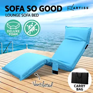 Artiss Portable Beach Chair Camping Outdoor Lounge Sofa Floor Folding Recliner - Picture 1 of 11