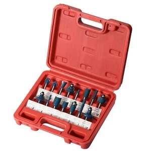 15Pcs Milling Cutter Router Bit Set TCT Carbide Router 1/4" Shank - Picture 1 of 13