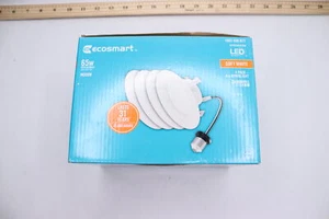 (4-Pk) EcoSmart Dimmable Integrated LED Recessed Light Trim 2700K Soft White - Picture 1 of 5