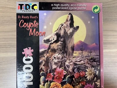 TDC Puzzle D. Rusty Rust's Coyote Moon 1000 pieces 19x26 All Pieces - Image 1 of 4
