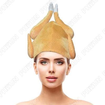 Cappello tacchino velluto denso cappelli tacchino arrosto per festa di Natale costume festa - Immagine 1 di 4