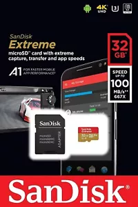 32GB Micro SD TF U3 Class 10 Memory Card for DRIFT Ghost X ,XL, 4K Action Camera - Picture 1 of 6