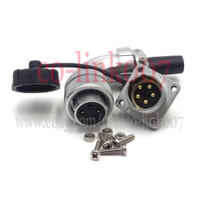 WEIPU WS20 5Pin Aviation Waterproof Connector,AC DC Industrial Power Connectors - Image 1 of 4