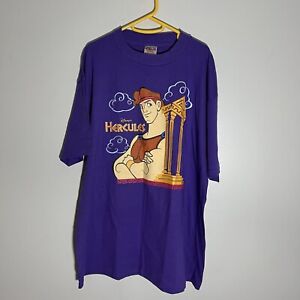 Vintage 90s Made In USA Disney Hercules T Shirt Mens XL Purple