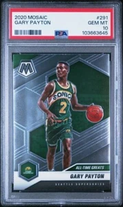2020-21 Panini Mosaic #291 Gary Payton graded PSA 10 Gem Mint Pop 1 - Picture 1 of 1