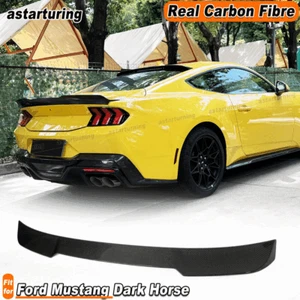 For Ford Mustang Dark Horse 2024UP Real Carbon Fiber Rear Roof Spoiler Top Wing  - Picture 1 of 11