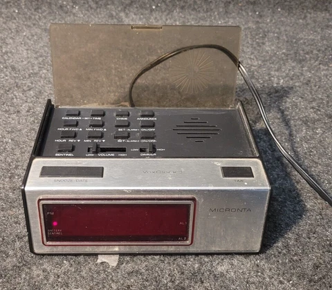 Vintage Micronta Vox Clock 3 Talking Alarm Clock 63-906 FOR PARTS N3 Cover