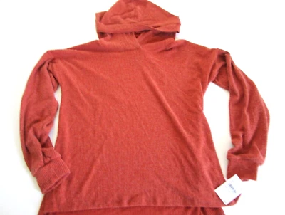 PST LA Women Sweater Hoodie Long Sleeve Super Soft Relax Fit in Rust size S  NWT - Image 1 of 4