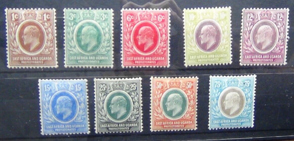 East Africa and Uganda 1907 - 1908 set to 75c MM - Image 1 of 1