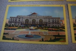 VTG S.F. Exposition Auditorium, Civic Center Linen Postcard Stanley A. Piltz - Picture 1 of 3