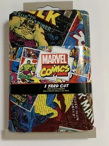 IRON MAN / Capitán AMÉRICA / HULK - tela #2 - MARVEL - 1 yarda x 43 pulgadas - NUEVO - Imagen 1 de 2