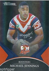 2016 NRL Traders Black Parallel Special (PS068) Michael JENNINGS Roosters - Picture 1 of 1
