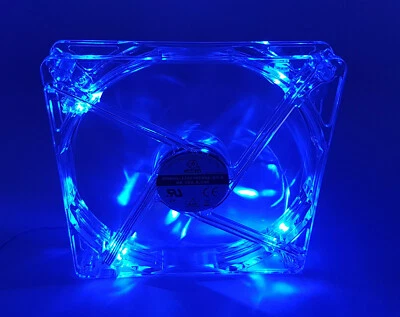 3x PC Gehäuse-Lüfter Lian Li LI121425QL-B4-A 140x140x25mm - LED blau leuchtend - Bild 1 von 2