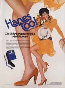 1984 Hanes too! legs hosiery pantyhose 1-page MAGAZINE AD - Picture 1 of 1