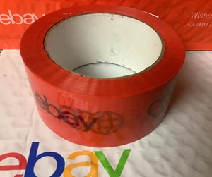 ✅ One Roll of 2" x 75 yards ☆ RED Colors ☆ eBay Branded Packaging Tape - Picture 1 of 3