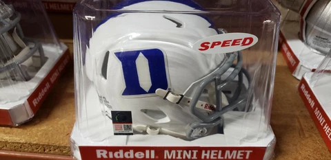 DUKE BLUE DEVILS WHITE REPLICA MINI HELMET NCAA RIDDELL Cover