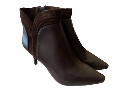 East 5th Mujer Imitación Cuero Gamuza Botines Nicolette Marrón Botas 9M Nuevo Foto 1 de 4