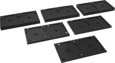 (25) CD2R42BK 2 Disc Capacity Black CD DVD Glue In Longbox Replacement Tray - Image 1 of 2