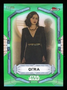 2022 Topps Finest Star Wars rifrattore verde #74 Emilia Clarke come Qi'ra /99 - Foto 1 di 2