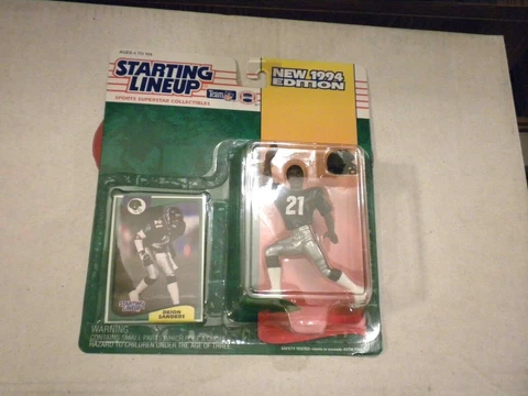 BRAND NEW (NOS) 1994 DEION SANDERS ATLANTA FALCONS STARTING LINE UP MONMCARD Cover