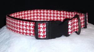 Collar de perro calidad ajustable diente de gallo negro rojo o azul mediano y grande - Imagen 1 de 19