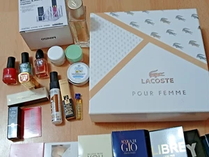Paket Armani Wimperntusch YST Lippenstift Nagellack Parfums Lacoste++Proben - Bild 1 von 20
