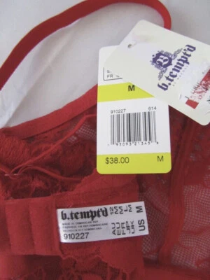 Nuevo con etiquetas b.tempt'd by Wacoal 910227 Talla S, M, L Acto de apertura Bralette sin cables ¡Rojo! Foto 1 de 4