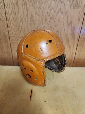 Helmut de cuero vintage original de los años 20-30 Wilson con gran pátina #75 Foto 1 de 4