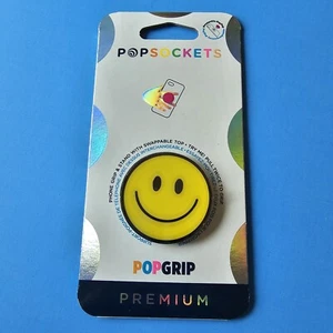 PREMIUM Popsockets PopGrip: Enamel & Metal Phone Holder & Stand - BE HAPPY - Picture 1 of 6