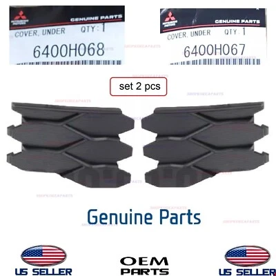 2pcs Genuine RIGHT & LEFT Front Bumper Grille Cover 2016-2017 Mitsubishi Lancer - Image 1 of 4