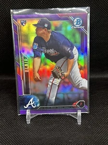 2016 bowman chrome baseball aaron blair purple rookie refractor 190/250 #93 - Picture 1 of 2