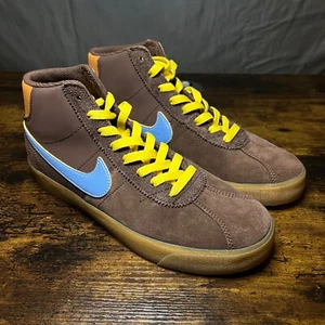 Nike SB Bruin Mid High Top Sneaker Size 9.5 Brown 'Why So Sad?' NWOB Excellent! - Picture 1 of 11