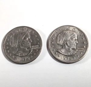 (2) 1979 S.B.A. Susan B Anthony Dollar's Münzen Doppelpack "One Dollar" 1 Dollar - Bild 1 von 5