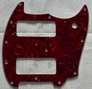 Battipenna chitarra personalizzato per Fender Mustang OffSet serie P90 4 strati tartaruga rossa - Foto 1 di 4