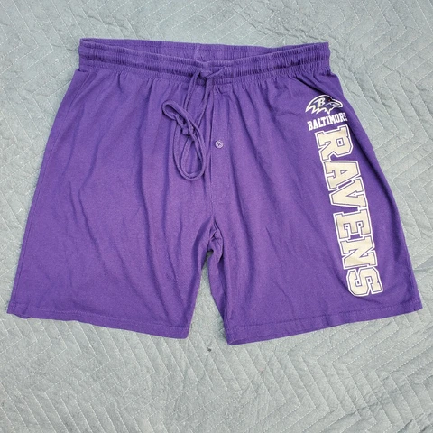 Baltimore Ravens Men's Purple Sleepwear Pajama Shorts NFL Team Apparel Sz Large Cover