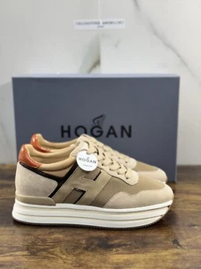 Hogan H483 Donna Sneaker Suede Beige Luxury Hogan Woman 35 - Imagen 1 de 7