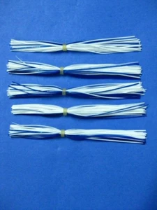 5 Falda de silicona BLANCA/AZUL #5-9257 Señuelo cebo giratorio zumbido plantilla aparejo bajo - Imagen 1 de 1
