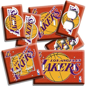LOS ANGELES LAKERS TEAM BASKETBALL CHAMPION LIGHT SWITCH OUTLET WALL PLATE DECOR - Picture 1 of 34