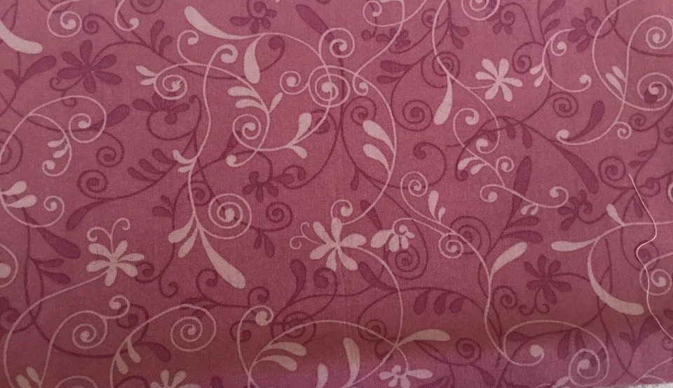 MODA  Floral  Fabric Pattern “LOFT 1800" Erin Michael Pink/purple 22-1/2” x 44” - Image 1 of 3