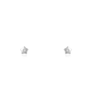 Pendientes Bebe Oro Blanco Estrella circon 5 puntas (T1973P9K) - Imagen 1 de 4