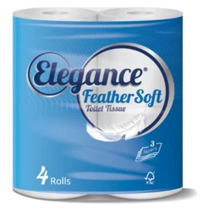 Elegance Feather Soft Toilet Roll 3 ply 4 Pack - Picture 1 of 1