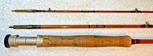 Split Cane Trout Fly Rod ALLCOCKS THE SAPPER 8’ 6” 3 Piece Vintage with Bag - Picture 1 of 19