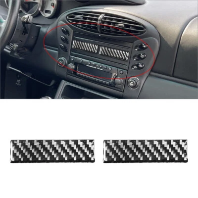 2Pcs Carbon Fiber Interior Cupholder Cover Trim For Porsche Boxster/996 1998-04 - image 1 of 4