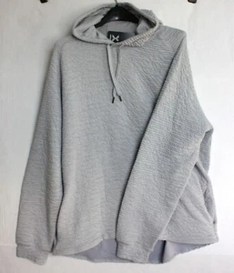Xersion Men's Lifestyle Textured Jersey Long Sleeve Popover Hoodie Grey XL - Picture 1 of 5