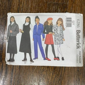 BUTTERICK 6286 Niñas 4 Piezas Armario Patrón Tallas 7, 8 y 10 De Colección 2001 - Imagen 1 de 9