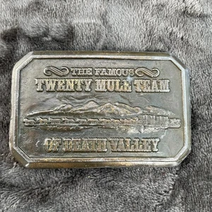 Vintage Brass Belt Buckle 20 Mule Team Borax Limited Edition - Picture 1 of 5