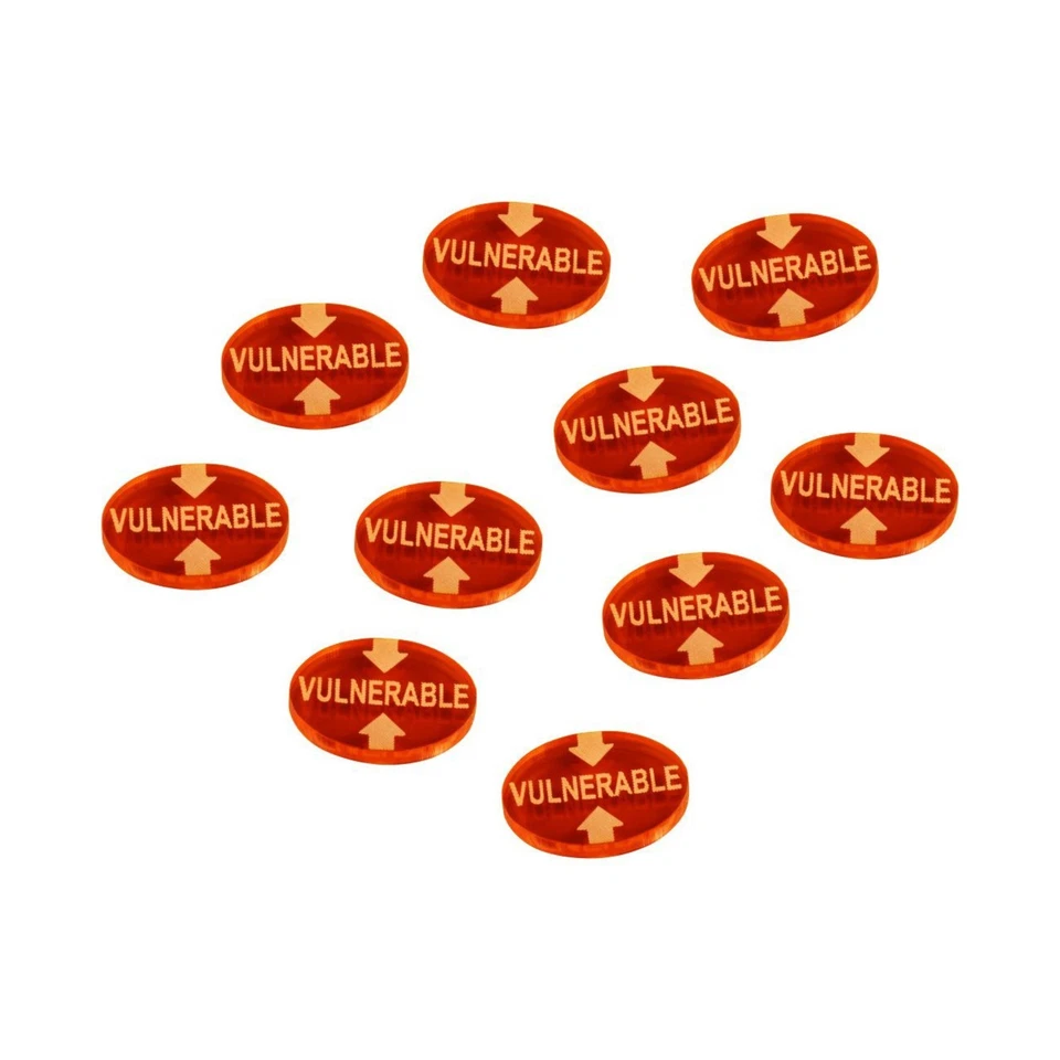 Gettoni Litko Savage World Gettoni Vulnerabili - Ambra Fluorescente Nuovi - Immagine 1 di 1